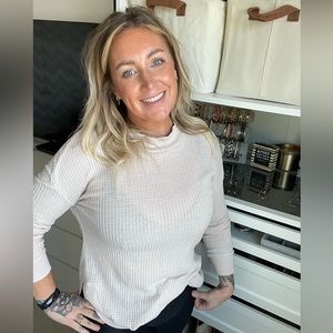 Mono B Waffle Knit Top